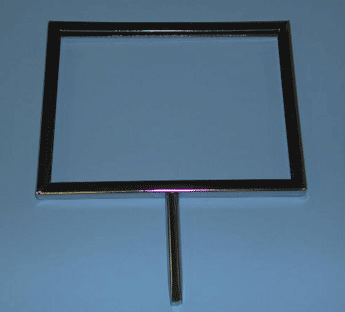 5-1/2"h x 7"w cardholder mitered corners with 3" swedge stem horizontal - 50 per box - Chrome