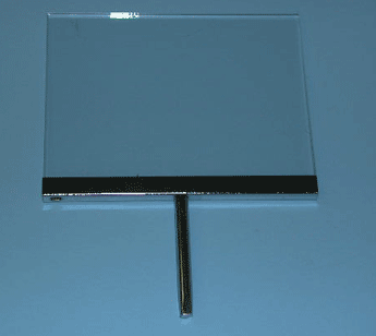7"h x 11"w cardholder plexi 3" swedge stem horizontal - 24 per box - Clear