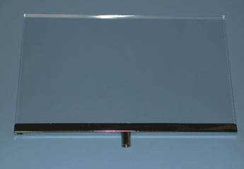 8-1/2"h x 11"w cardholder plexi fits 3/8" threaded stem horizontal - 24 per box - Clear