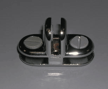 3 way metal cubbie clip for  3/16" tempered glass - 200 per box - Chrome