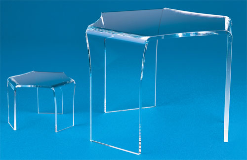 Three Legged Clear Acrylic Riser, Choose Size