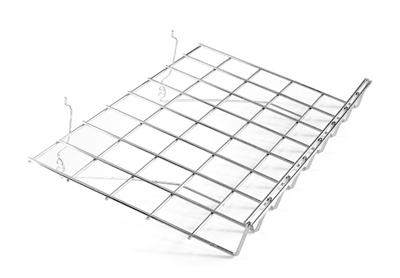 Universal Flat Wire Shelf w/ Lip - 15"Wx24"L - Fits on Gridwall, Slatwall, or Pegboard- 10 per box - Select desired color.